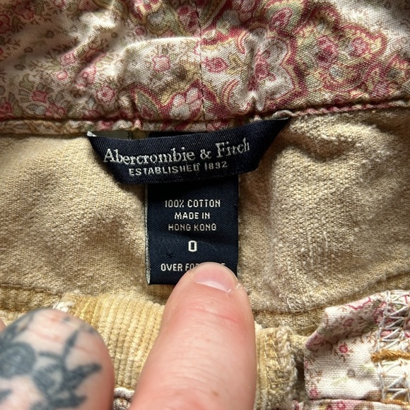 Y2K Abercrombie & Fitch Corduroy Skirt Size 0 - Picture 3 of 4